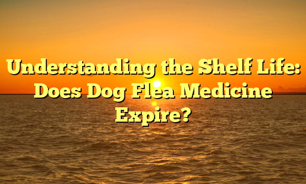 Understanding the Shelf Life: Does Dog Flea Medicine Expire?